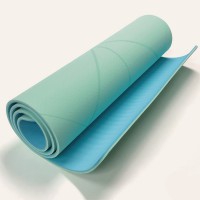 Colchoneta ecológica ideal para yoga y pilates en color azul - Medidas: 183 x 68 x 0,8cm (Bolsa de transporte incluida)